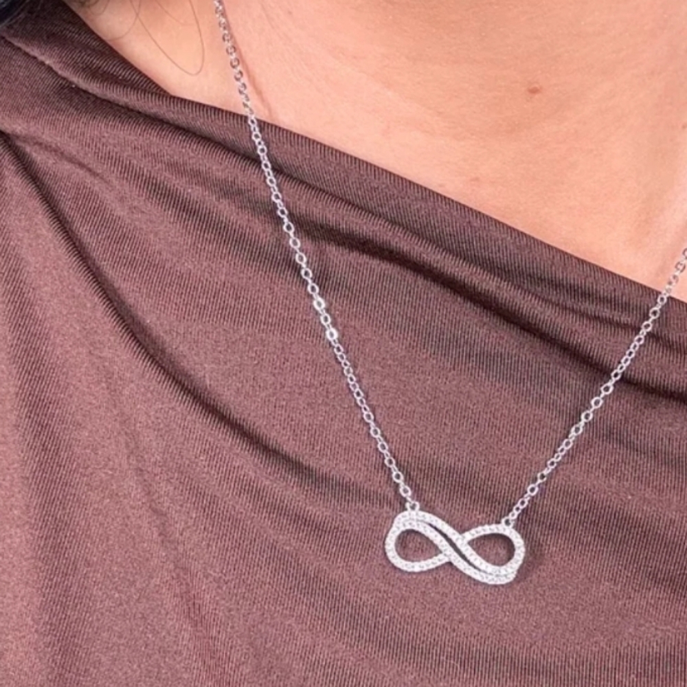 Elegant Silver Infinity Necklace